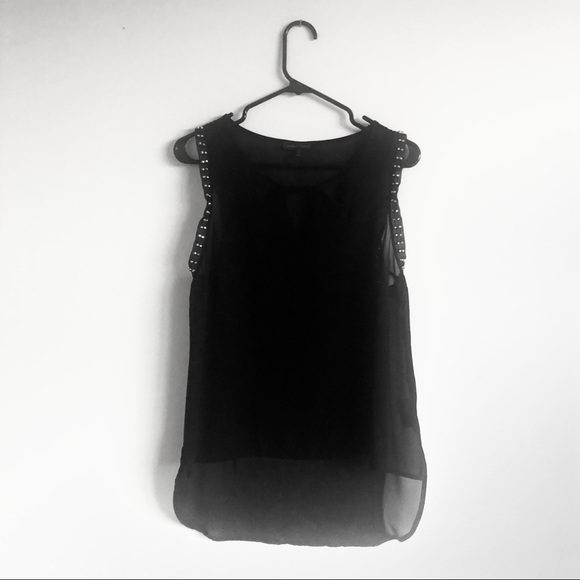 JEALOUS TOMATO Black Sleeveless Studded Blouse Top Size Medium - Picture 16 of 16